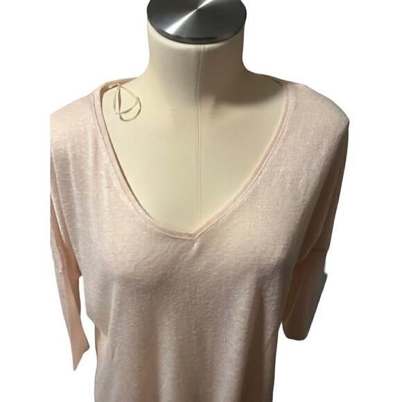 NWT nostalgia dolman sleeve poleyester blouse pink vneck top - Picture 8 of 8
